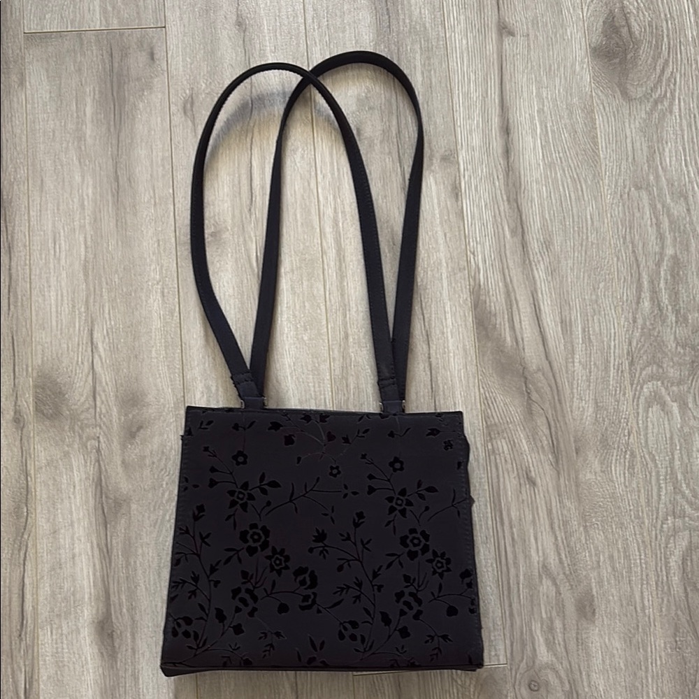 Elegant Black Floral Women's Bag